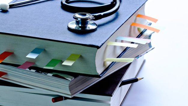 Services-medical-books-with-bookmarks-905993274